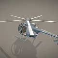 Gray Helicopter With Rotors Cockpit Seats And Landing Gear Design