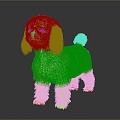 Modern toys than bear dog toys 3d model