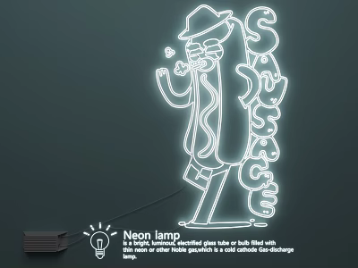 Neon Lighting Combinations With Artistic Design And Creative Shapes For Home Decor 3d model