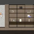 Modern minimalist bookcase 3d model