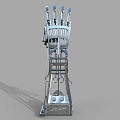 Industrial Metal Mechanical Device Featuring Silver Frame And Multiple Components
