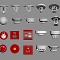 Sirens Emergency Alarm Smoke Alarm Monitor Fire Alarm 3d model