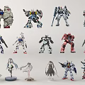 Collectible Robotic Models And Humanoid Figures With Diverse Toy Designs 3d model