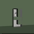 Modern Green And Gray Shoe Cabinet Interior Design With Vertical Stripe Details And Sleek Panels