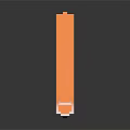 Pixel Art Dog Shaped Decor With Long Orange Body And White Block Legs