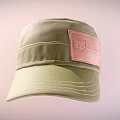 Light Green Stylish Hat With Pink Patch Featuring Red And True Text