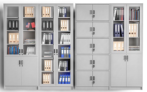 Modern File Cabinet Locker Iron Cabinet Office Cabinet 3d model