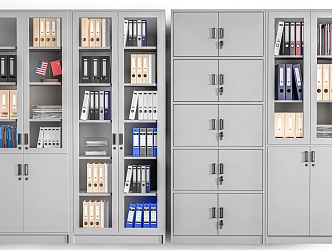 Modern File Cabinet Locker Iron Cabinet Office Cabinet 3d model