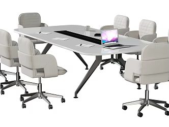 Modern Meeting Tables and Chairs Simple Office Meeting Tables and Chairs 3d model