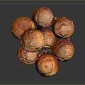 Freshly Baked Stack Of Golden Brown Muffins Topped With Sugar Sprinkles