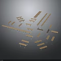 Modern Wooden Furniture Collection Featuring Long Benches And Tables Design