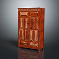 Elegant Traditional Wooden Wardrobe With Carved Details And Double Door Panel Design