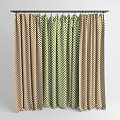 Elegant Beige And White Curtains With Sheer Fabric And Lace Details For Home Interior