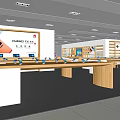 Modern Mobile Phone Store Huawei Mobile Phone Experience Store Digital Store Mobile Phone Accessories Store Display Cabinet Zhongdao Display Desk 3d model