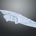 Soft White Textured Towel Folded Casually With Soft Surface On Dark Background