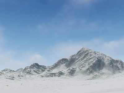 Modern Snow Mountain Snow Mountain Snow Landscape 3d model