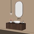 Modern Hanging Bathroom Cabinet Bathroom Cabinet Washbasin 3d model