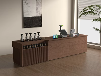 Modern Cashier Reception Cashier Supplies 3d model