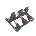 Professional Racing Simulation Pedal Set With Three Pedals Multiple Buttons And Metal Frame