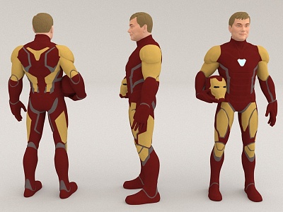 Cos Iron Man Superhero 3d model