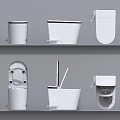 Modern White Ceramic Toilet Design With Open Lid In Bathroom Setting