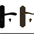 Stylish Black And Gold Door Handles With Modern Design For Home Interior