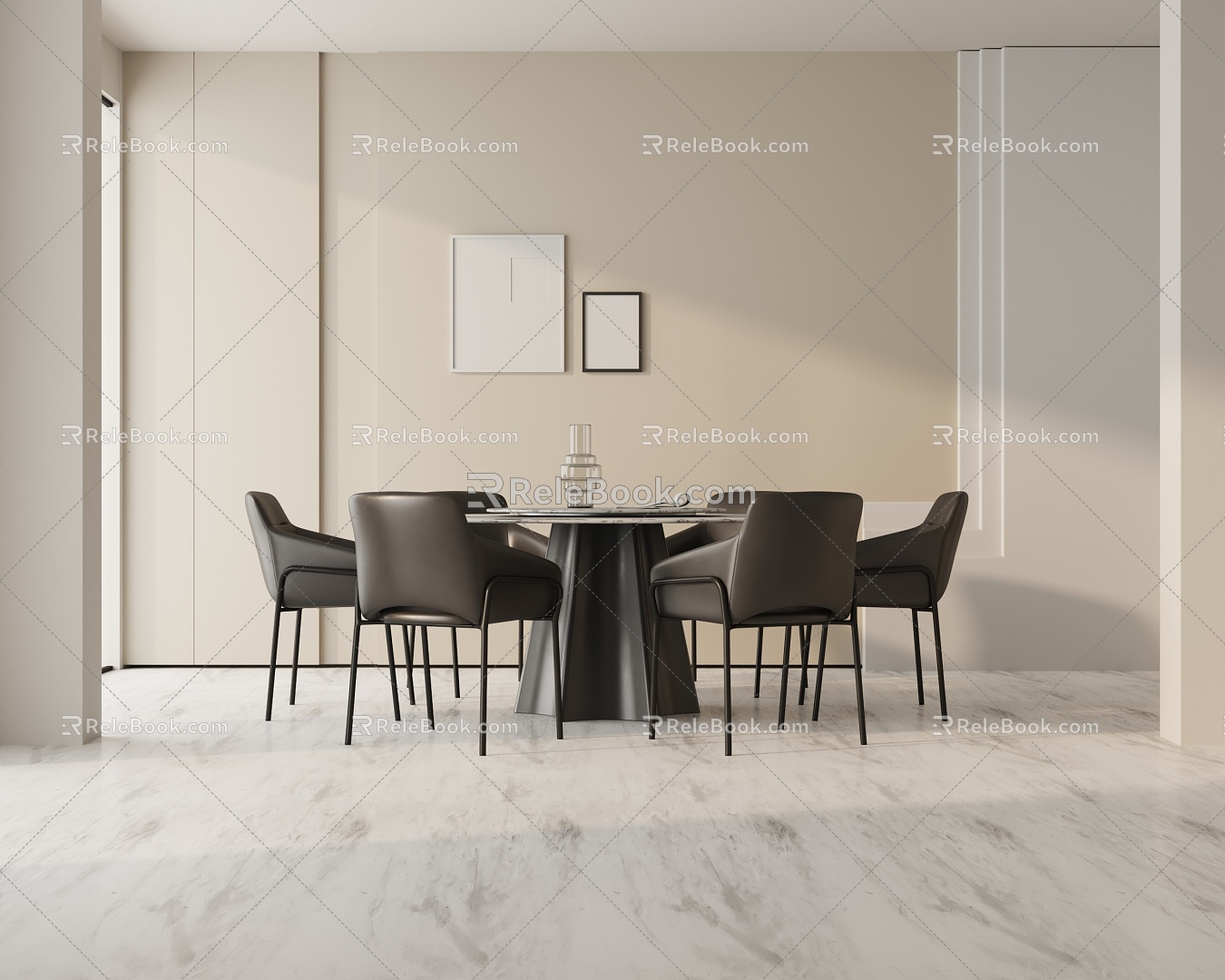 Modern table combination 3d model