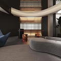 Modern Living And Dining Room Interior Design With Sofa Dining Table And Pendant Lighting