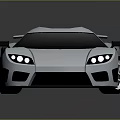 Silver Super Car With Sleek Aerodynamic Design Rear Spoiler And Black Wheels
