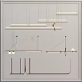 Modern chandelier combination 3d model