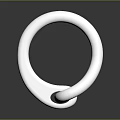 Modern Fashion Accessory With White Sleek Knot Design And Smooth Surface