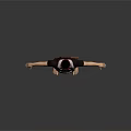 3D Model Male Character With Red Headband Gray Apron Brown Belt Standing Barefoot