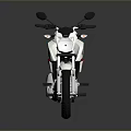 White And Red Modern Street Motorcycle With Black Seat And Sleek Body Design
