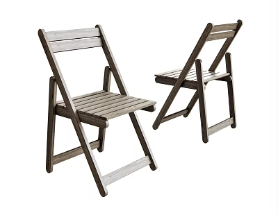 Wooden Folding Leisure Chairs with Simple Design for Outdoor Relaxation 3d model