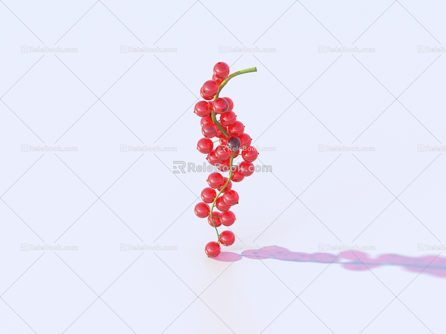 Grape fruit ornaments 3d model