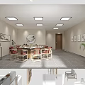 Professional Commercial Kitchen With Stainless Steel Equipment Worktables And Ceiling Lights