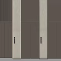 Modern Gray Elevator Doors Design In Building Interior With Three Units 3d model
