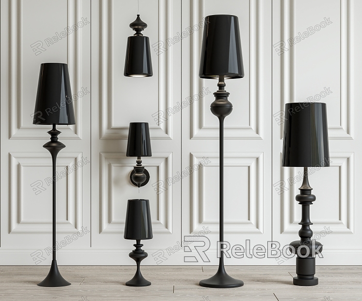 Simple European lamps combination medieval combination floor lamp floor lamp model