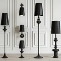 Simple European lamps combination medieval combination floor lamp floor lamp 3d model