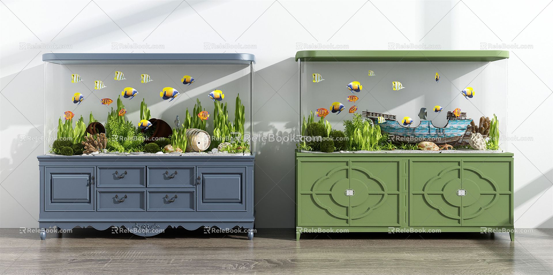 Jane Ou Fish Tank Fish Tank Combination 3d model