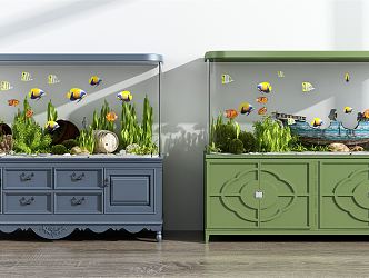 Jane Ou Fish Tank Fish Tank Combination 3d model