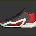 Stylish Modern Sneakers Featuring Gray Red And White Color Design