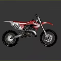 Red And White Dirt Bike Motorcycle Featuring Number 98 Stylish Design And Off Road Tires