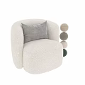 Modern Green Velvet Single Sofa With Curved Arms And Comfortable Plush Seat