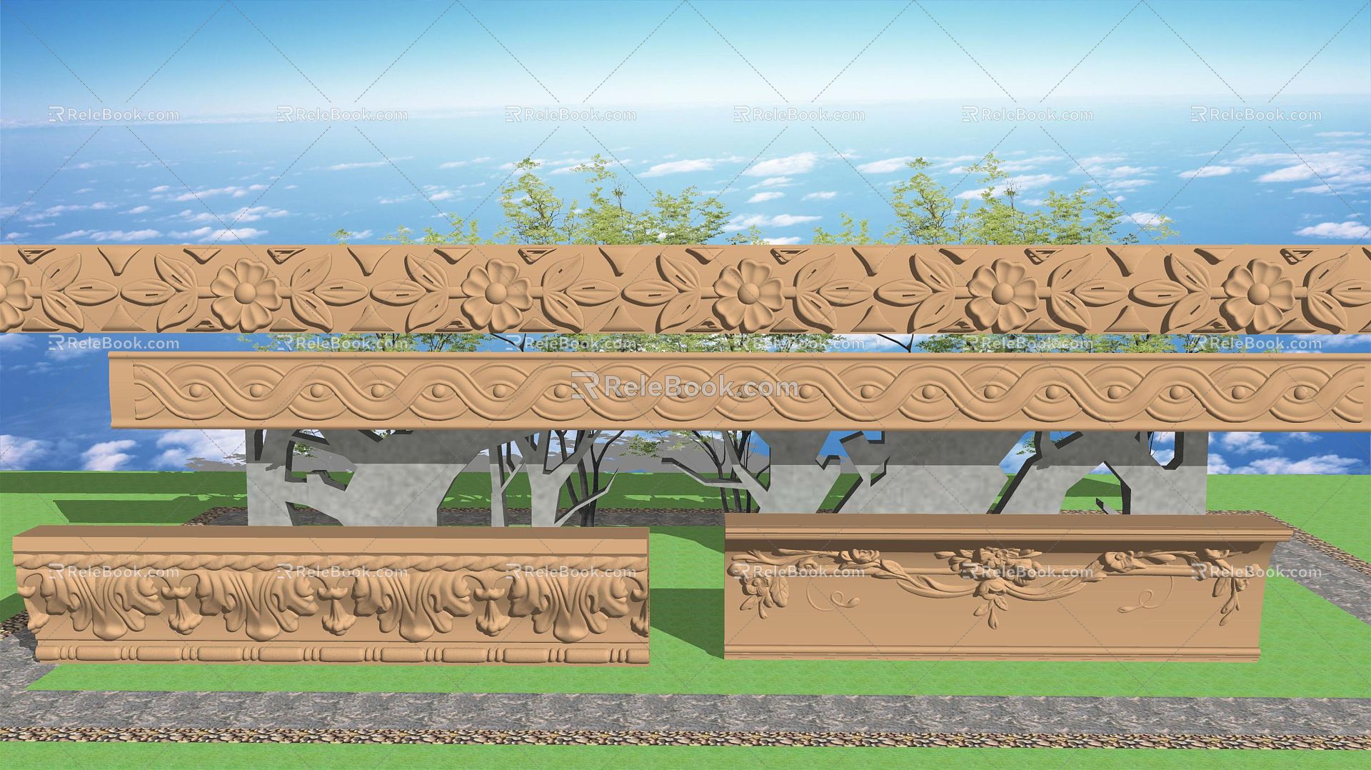 European gypsum line gypsum line foot 3d model