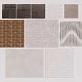 Decorative Wall Panel Samples With Various Textures Different Patterns And Modern Designs