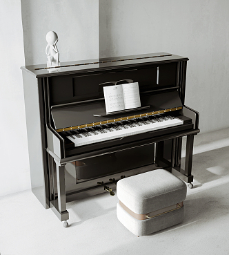 Modern Piano 3d model