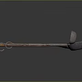 Household Kitchen Tools Including Wooden Spoons And Metal Ladles With Various Shapes