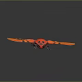 Vibrant Red Insect With Orange Wings And Black Spots On Dark Surface