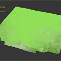 Weathered Stone Slab Terrain With Gray Tones Moss And Broken Edges 3d model